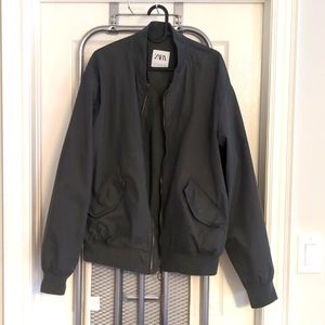 Zara green bomber